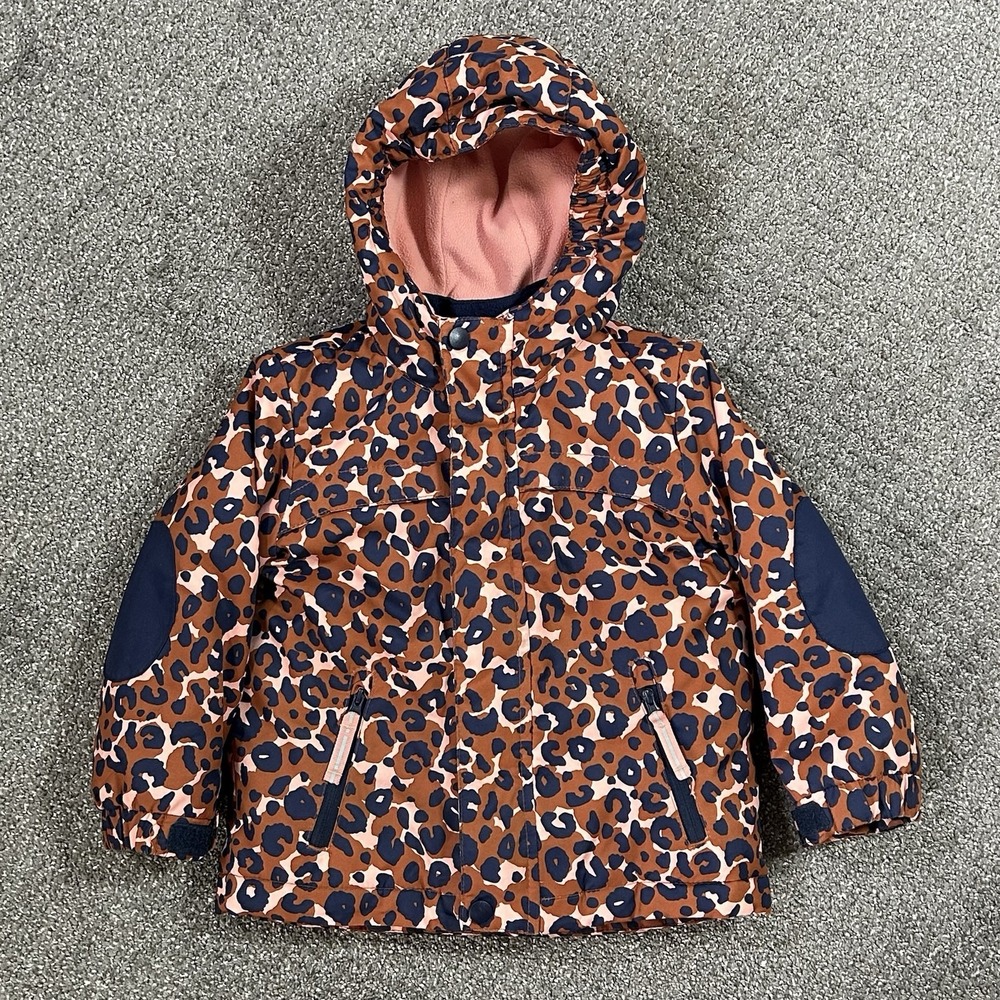 Girls 3T Animal Print 3-in-1 Snowplay Jacket - Cat & Jack - Navy/Rust/Pink
